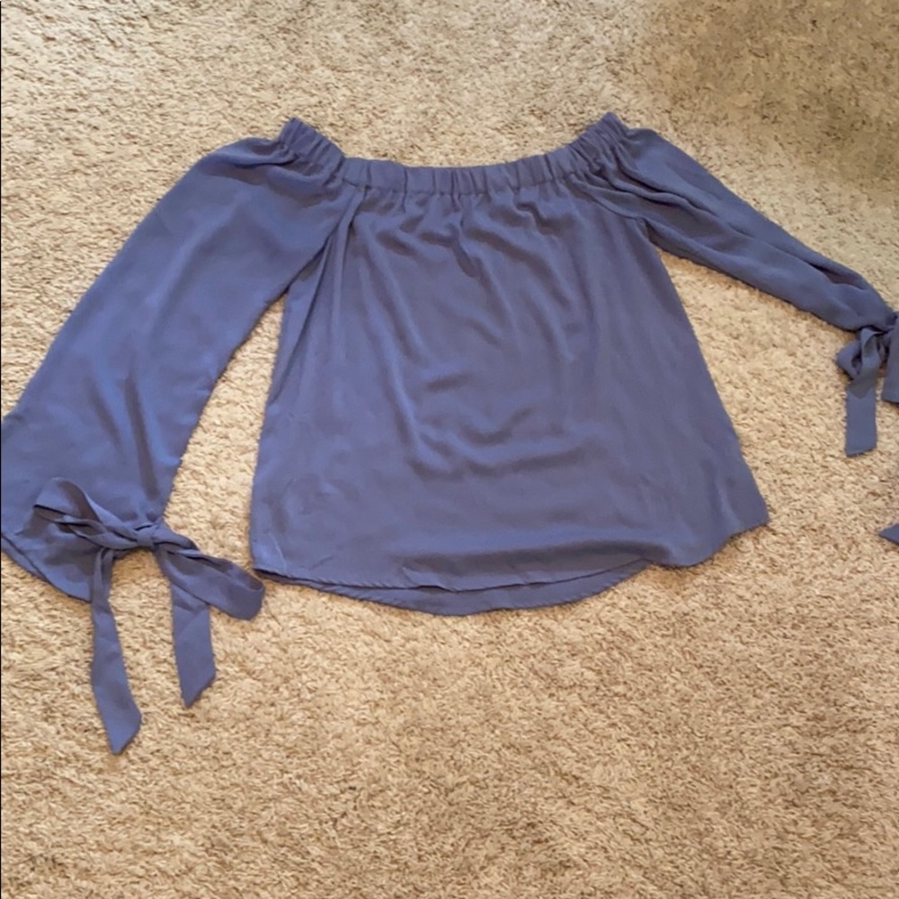 Naked Zebra Off the Shoulder blouse